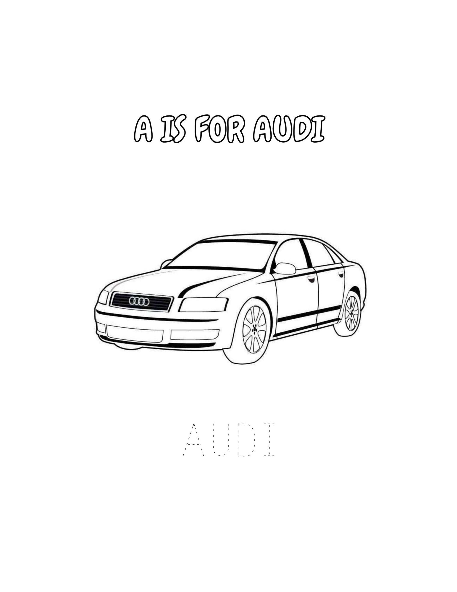 Car Brands: Coloring Book
