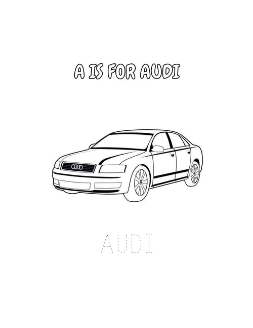 Car Brands: Coloring Book